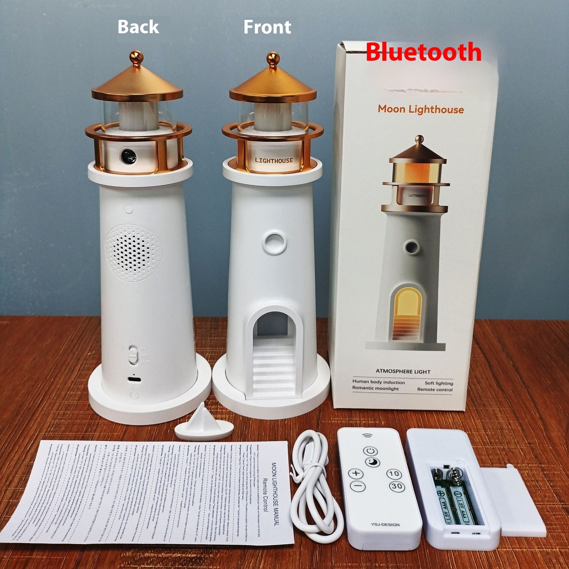 Human Body Induction Atmosphere Moonlight Lighthouse Table Lamp