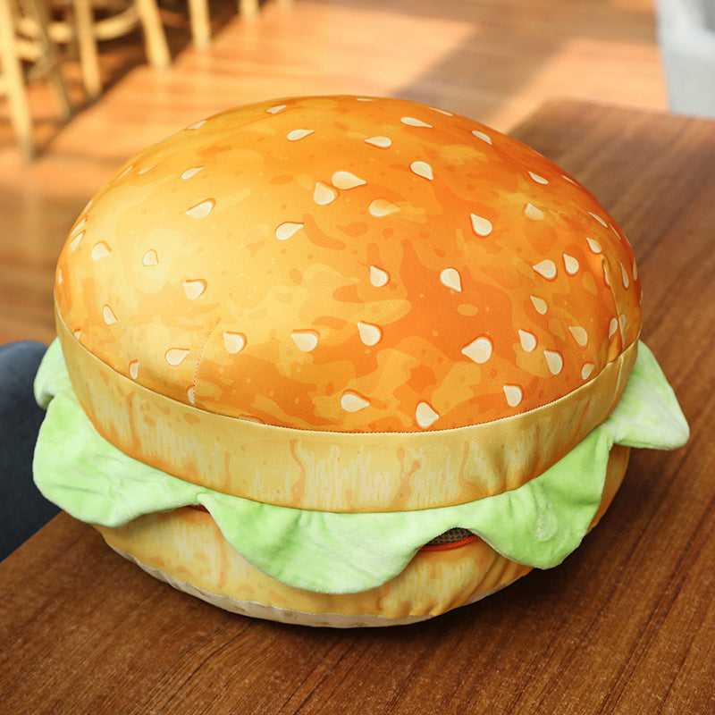 Creative Funny Hamburger Bread Pillow Cushion
