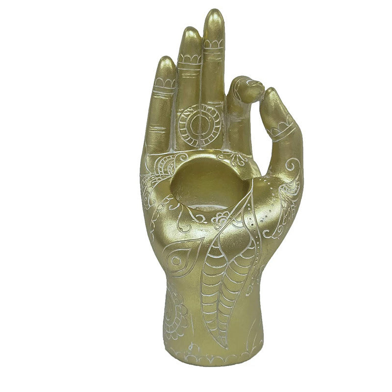 Buddha's Hand Candlestick Zen Buddha Ornaments Factory Direct Sales