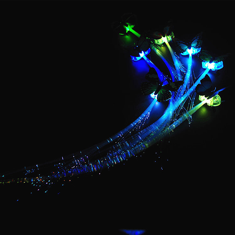 LED Flashing Hair Braid Glowing Luminescent Hairpin Hair Ornament Girls LED Novetly Toys New Year Party Christmas