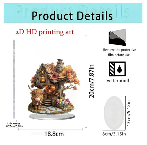 Christmas Xmas Tree Desktop Ornament Moonhouse DIY 2D Decoration Acrylic Merry Christmas Signs Plaque 2026 New Years Party Gifts