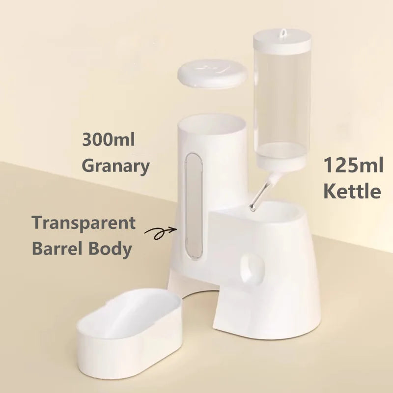 Automatic Hamster Feeder 2 in 1 Small Animal Water Dispenser Pet Drinking Water Bottle Feeder Bowl for Hamster Guinea Pig Rat