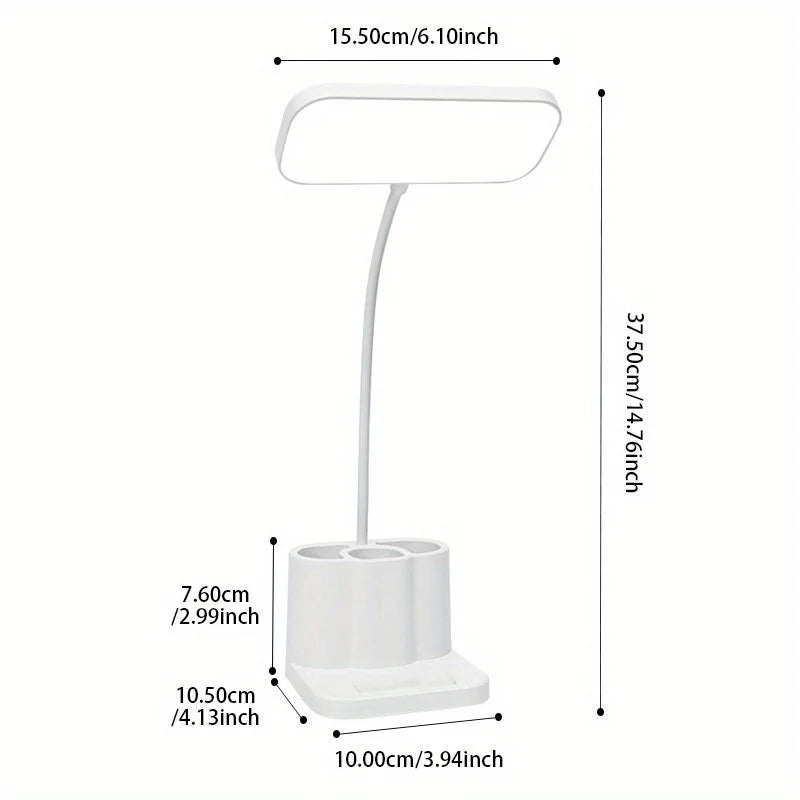 USB Rechargeable Table Lamp Learning Dormitory Bedroom Bedside LED Night Light Eye Protection 3 Levels Dimmable Touch Desk Lamp