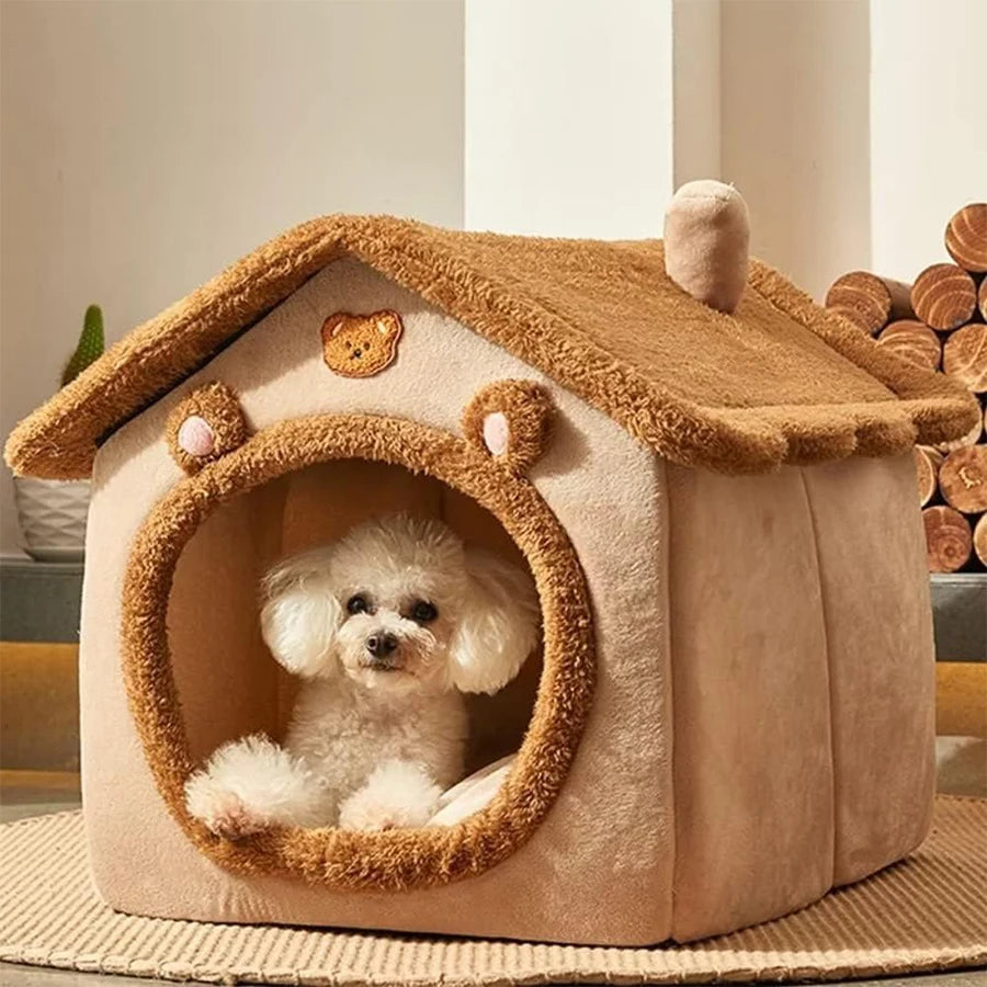 Folding Houses Removable Washable Cat House Puppy Cave Sofa Four Seasons General Can Pet Supplies for Small Medium Pet
