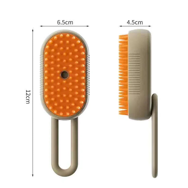 Cat And Dog Pet Spray Massage Brush One-button Steam Spray Folding Rotation Bath Depilatory Brush Comb